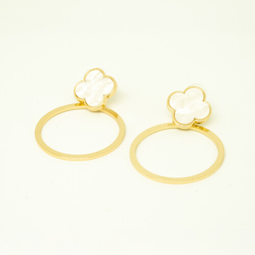 AURORA ARO C/FLOR PIED BLAN DORADO AURORA ARO C/FLOR PIED BLAN DORADO