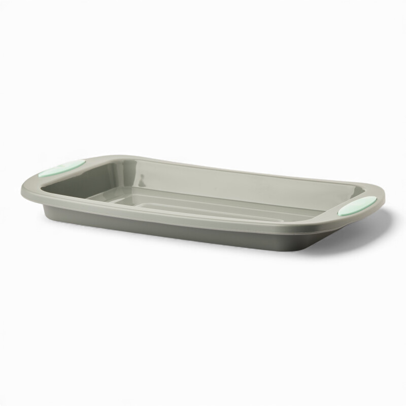 Molde Rectangular de Silicona para Tortas 34.7×21.5×2.8cm Gris