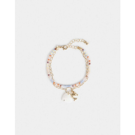 Pulsera Flexible Multicadena Dorado