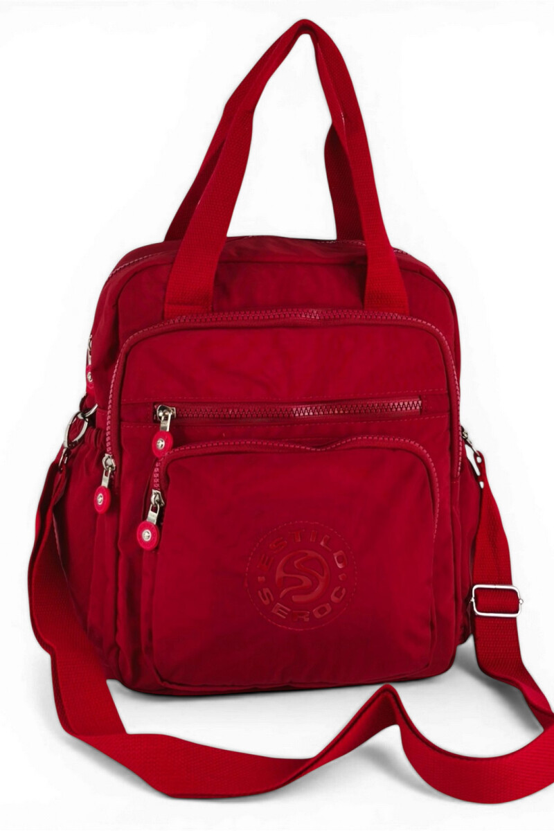 Bolso mochila y morral Rojo