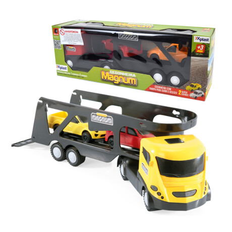 Camión de transporte con autos de juguete Camión de transporte con autos de juguete