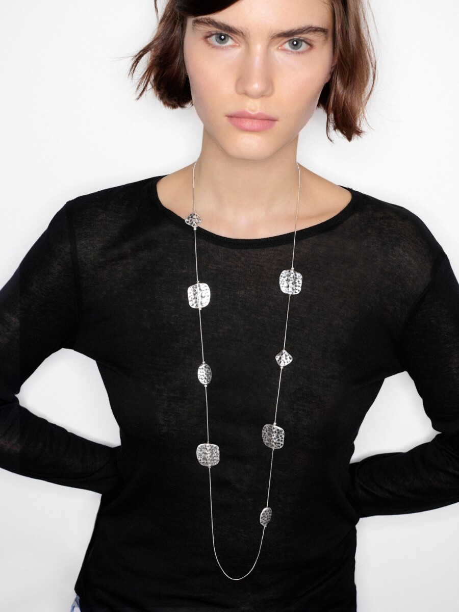 Collar Largo Dorado plateado