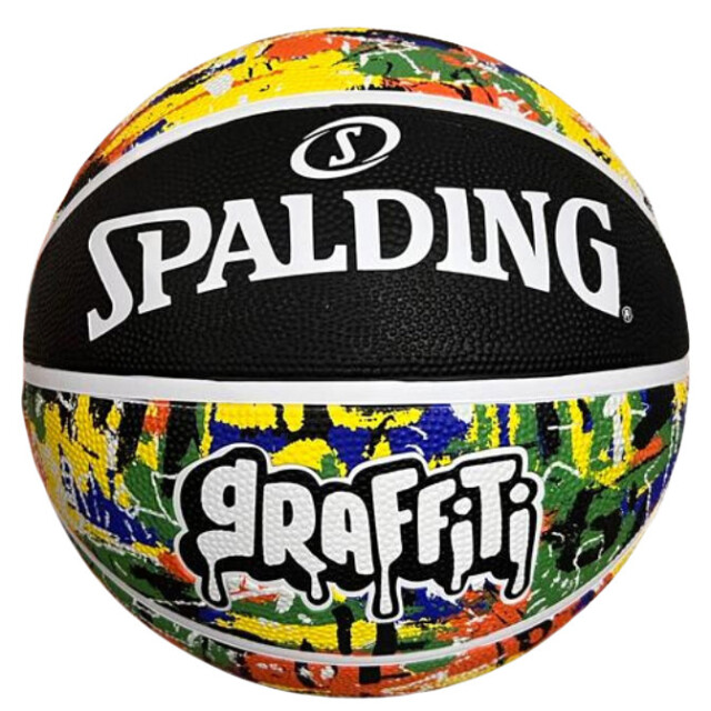 Pelota Spalding Graffiti Negro - Multicolor