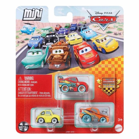 Pack X3 Autitos Coleccionables Cars Mini Corredores 001