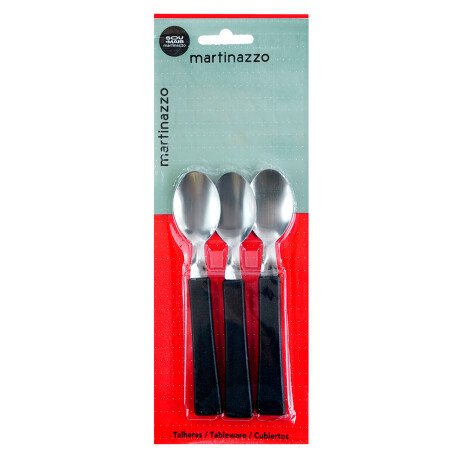 Cuchara de te x3 negro linea Opa Martinazzo Cuchara de te x3 negro linea Opa Martinazzo