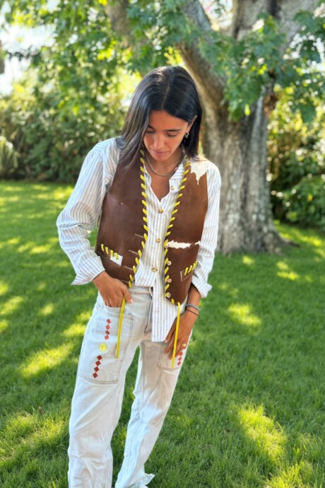 Lady Serrano Cowhide Pistacho