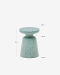 Mesa auxiliar de exterior Mesquida de terrazo verde Ø 39 cm