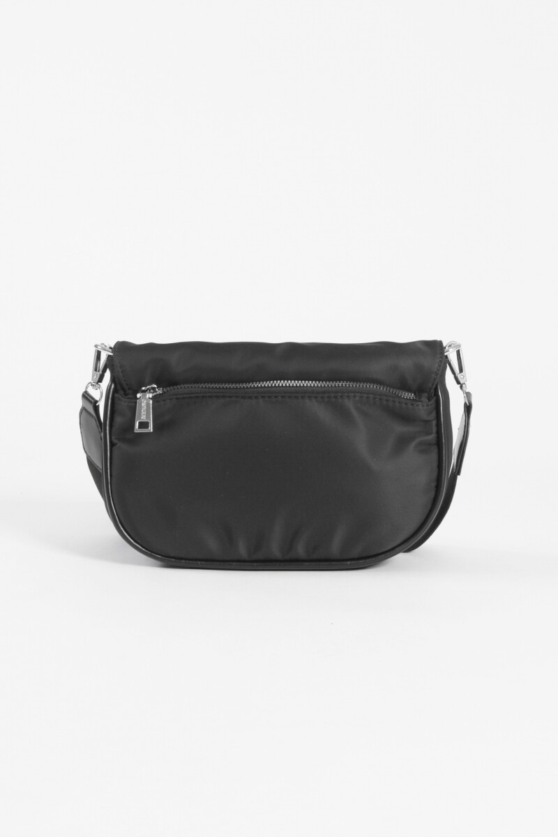 Bandolera con tapa de tela negro