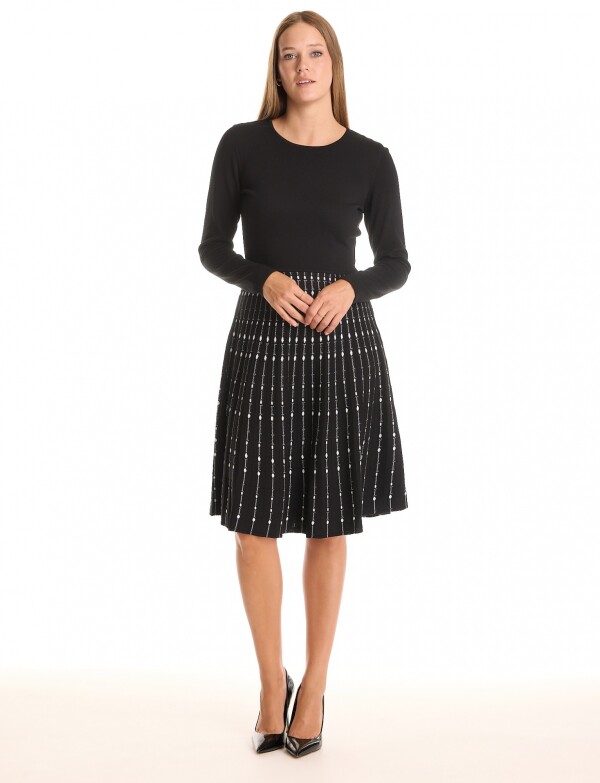 Vestido Tejido NEGRO/BLANCO