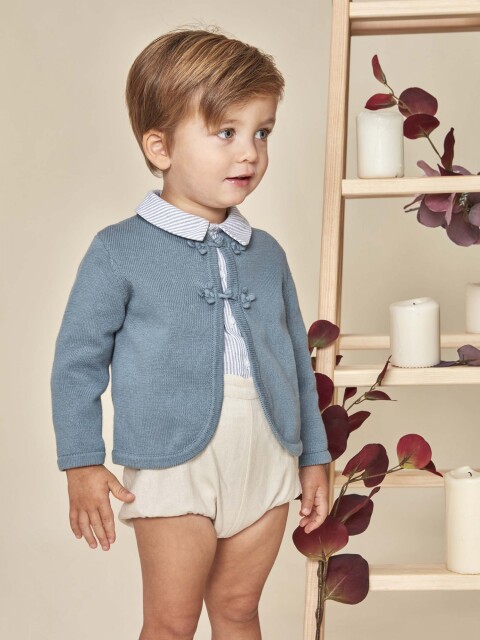 Chaqueta Boton Especial Gris