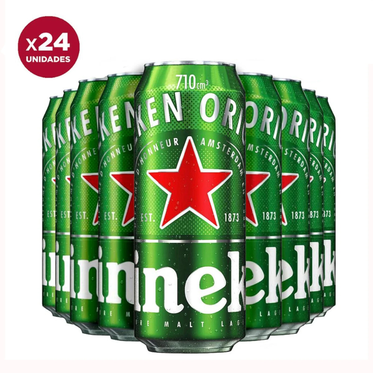 Cerveza Heineken Lata 24 unidades - 710 ml 