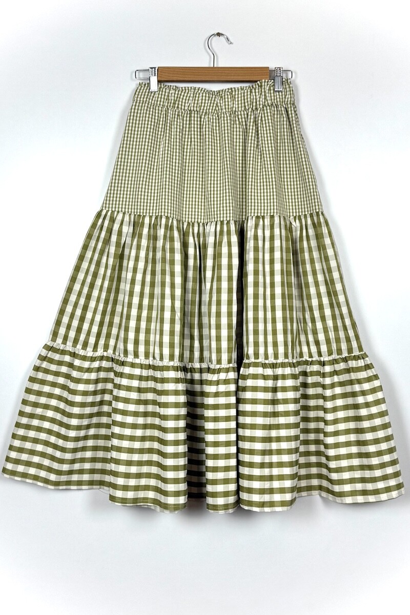 FALDA C/ALGODON AMAPOLA - VERDE 