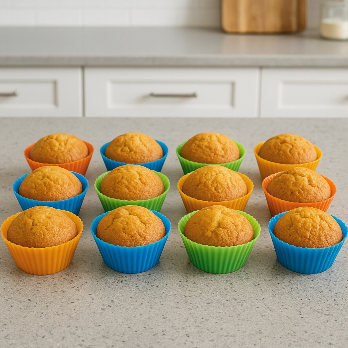 Moldes para muffins silicona x12 7x5cm 