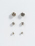 Aros Sets Con strass Set De Aros Con Strass - Plateado