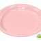 Plato Biodegradable 17cm x10Un Rosado