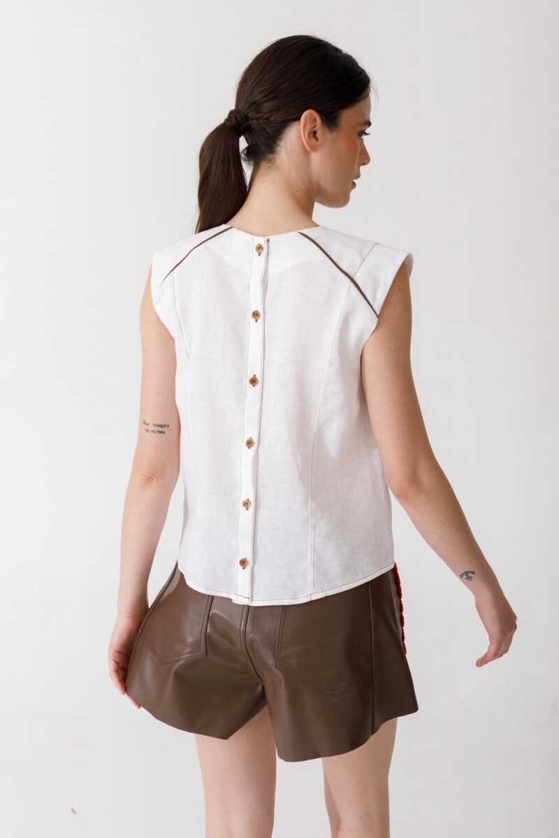 PRE VENTA BLUSA RUCU Blanco