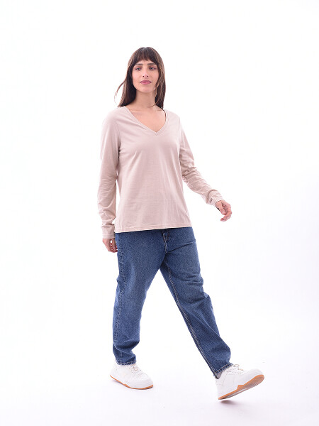 REMERA BASICA PETRA BEIGE (V)