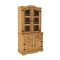 Cristalero Madera Maciza Linea Mexicana 2 Puertas Natural