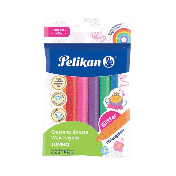 PELIKAN PLASTILINA PEL GLITER 6 UNIDADES única