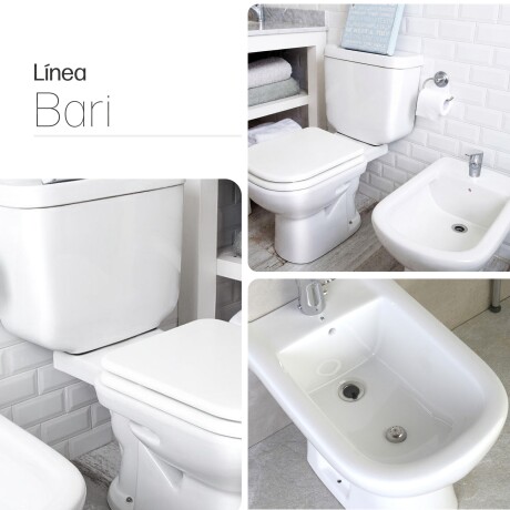 INODORO TAPA BIDET 1 AGUJ JUEGOS DE LOZA BARI BLANCO FERRUM BLANCO