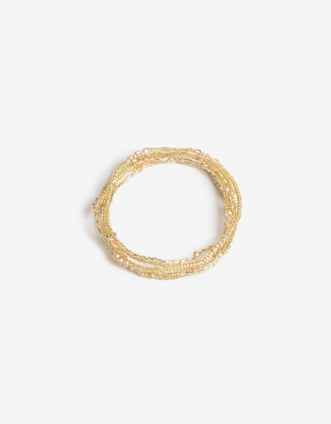 Pulseras Elásticas Sets Canutillos Pulseras Set Canutillos - Dorado
