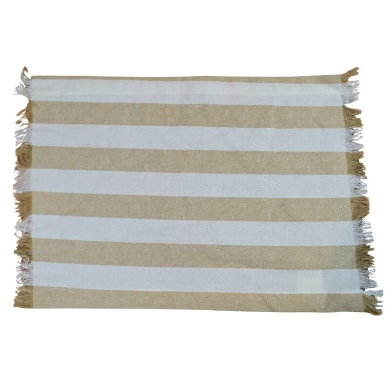 Individual algodón 35x45cm RAYAS BEIGE
