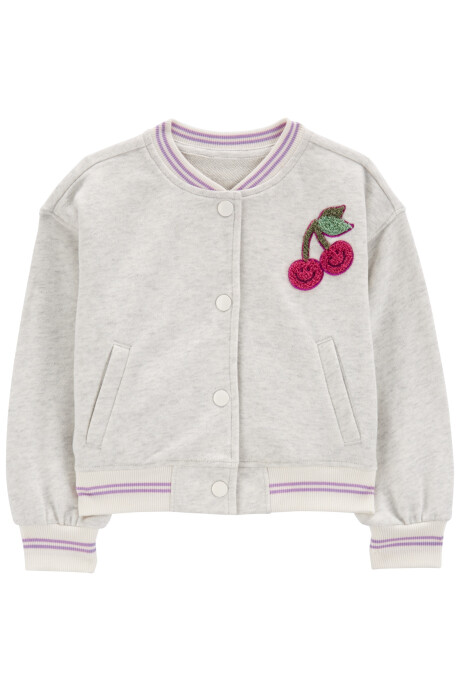 Campera de algodón, con bordados Campera de algodón, con bordados