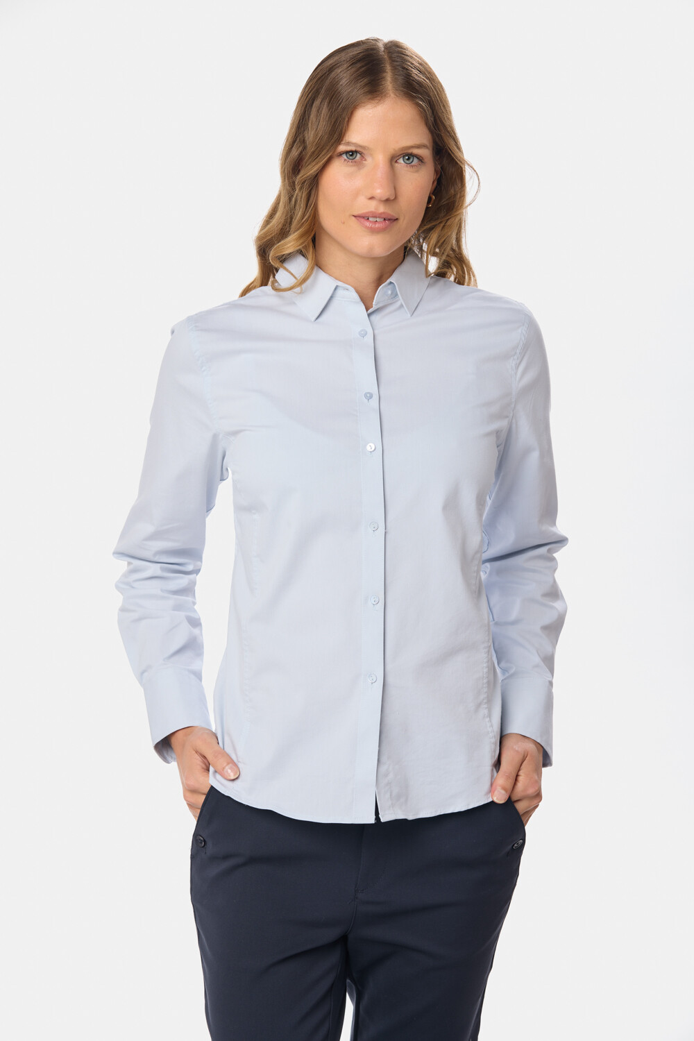 CAMISA LISA Celeste