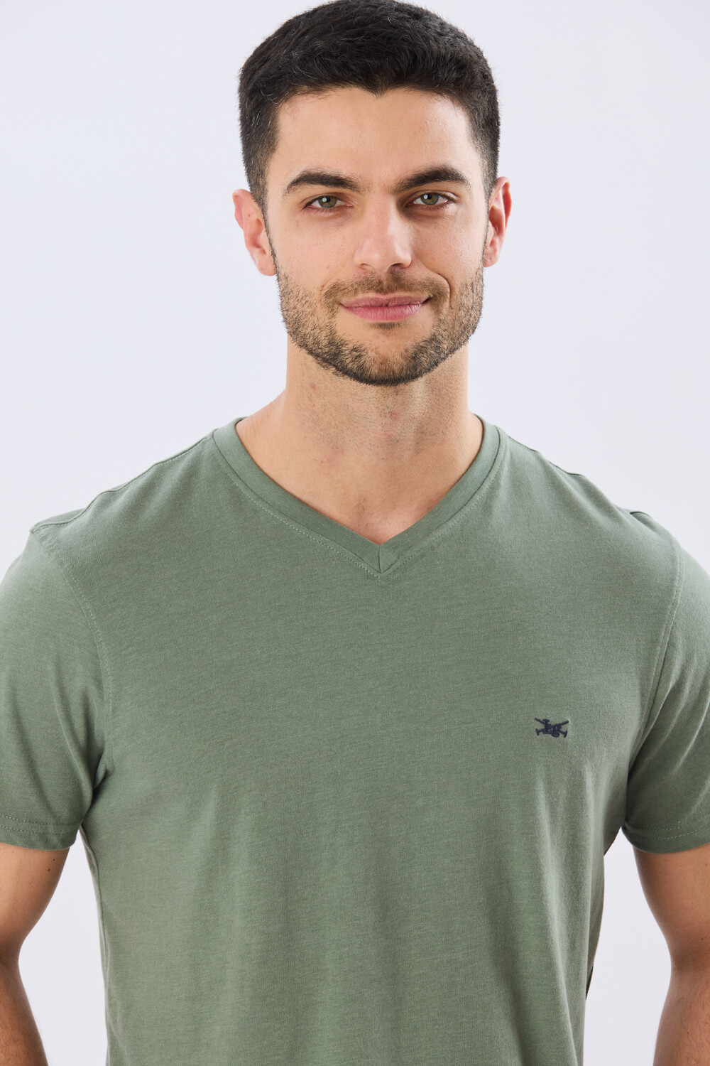 REMERA BÁSICA V DE ALGODÓN Verde