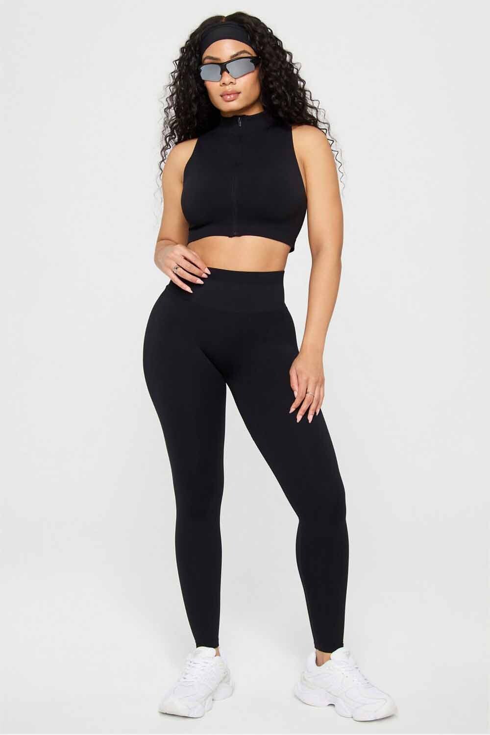 Legging Seamless Scrunch Mujer Black