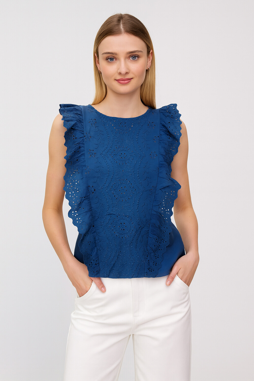 Musculosa Pau Azul Grisaceo