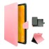 Estuche Funda Protector Soporte Tablet 10.1 10 9 Simil Cuer Color Variante ROSADO
