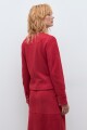 Chaqueta simil gamuza botones metálicos rojo