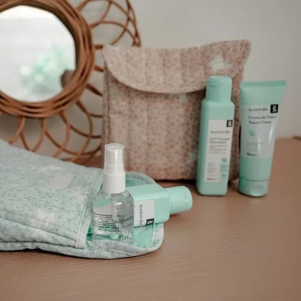 Set neccesaire cuidados cosmetica SUAVINEX rosado