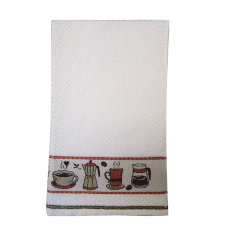 Repasador Dohler Jacquard Bord Vida 45 cm x 70 cm CAFE