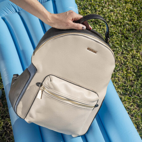 Mochila Spiru Combinada Beige con whisky