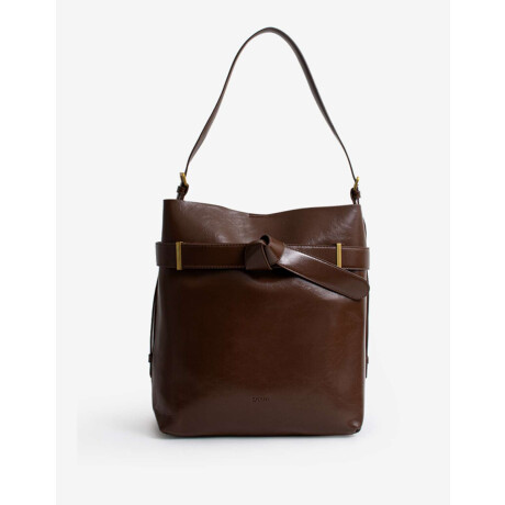 Cartera Saca Con Lazo Marron Suela