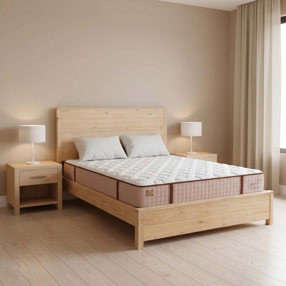 COLCHÓN - 2 PLAZAS RESORTESPOCKET NATURAL-BEIGE VITTORIO 