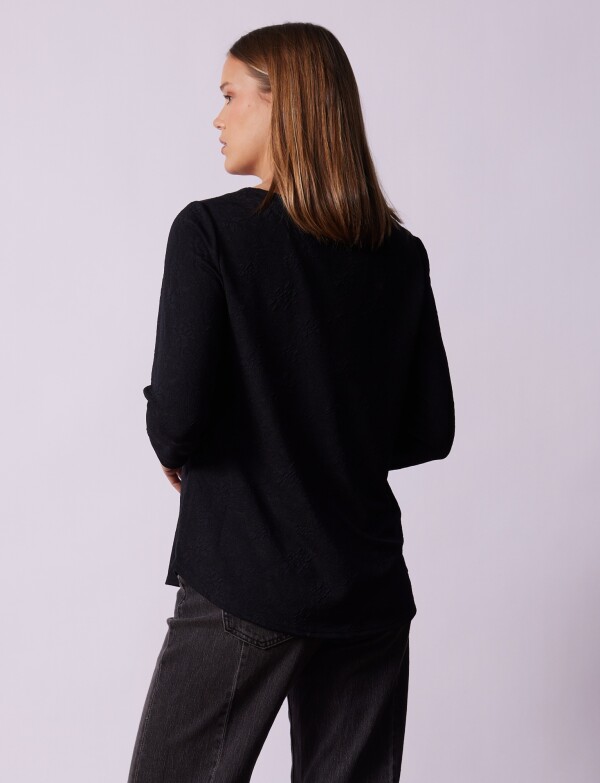 Blusa Labrada NEGRO