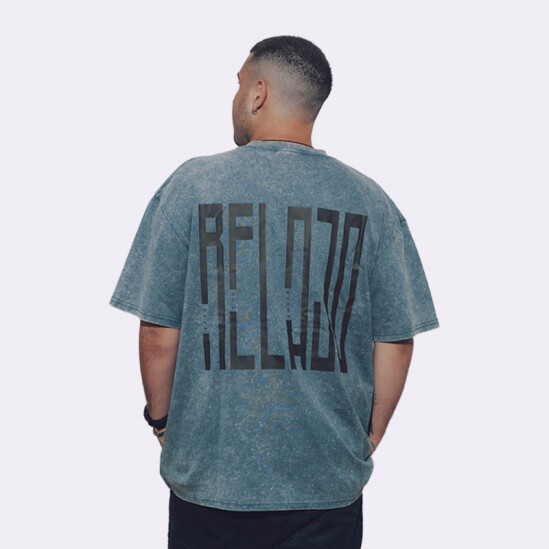 Remera Relajo Distortion Azul