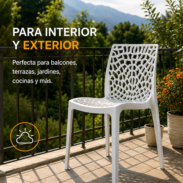Silla Comedor ComboHome Gruvyer Pack X4 Blanco 1