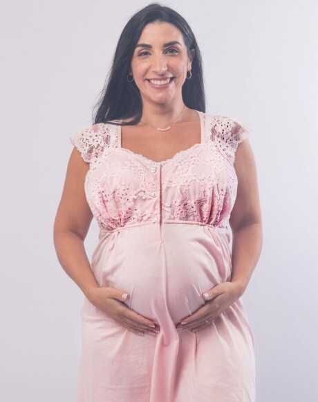 Camisón Maternal Luma Rosa