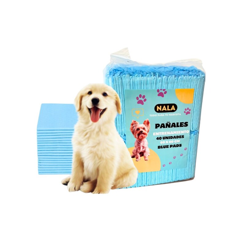 Pañales Entrenamiento Mascotas 60x60cm Sabanilla Absorbente x40 unidades Pañales Entrenamiento Mascotas 60x60cm Sabanilla Absorbente x40 unidades