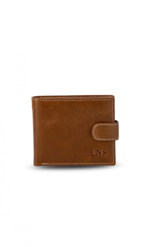 BILLETERA CUERO VULCANO WHISKY