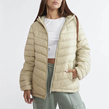 Campera Dama Inflada North Sails N+ Excelente Abrigo Beige