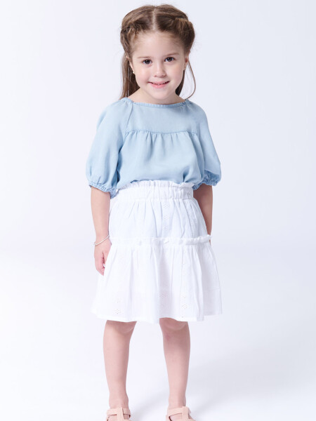 Pollera broderie Blanca