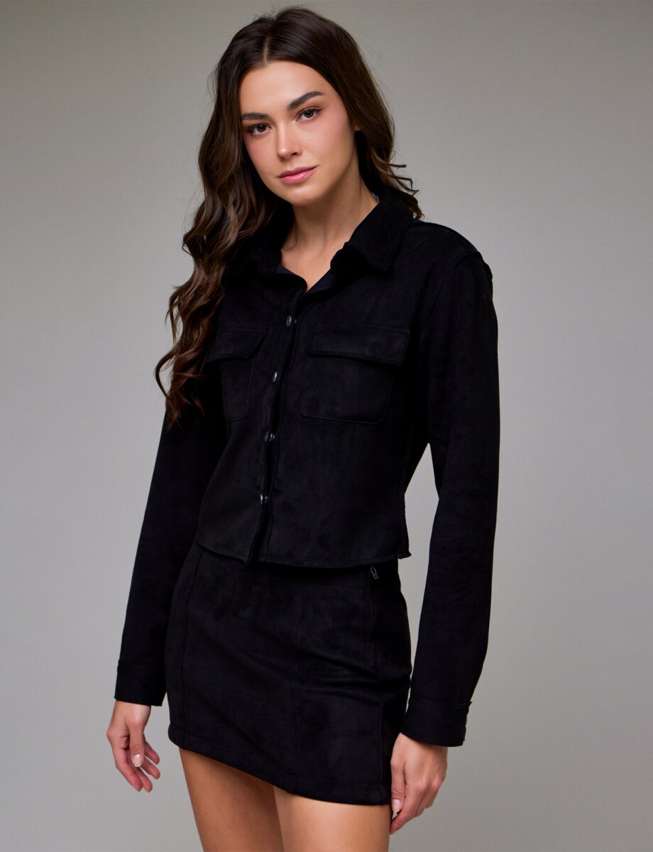 Chaqueta Suede - Negro 