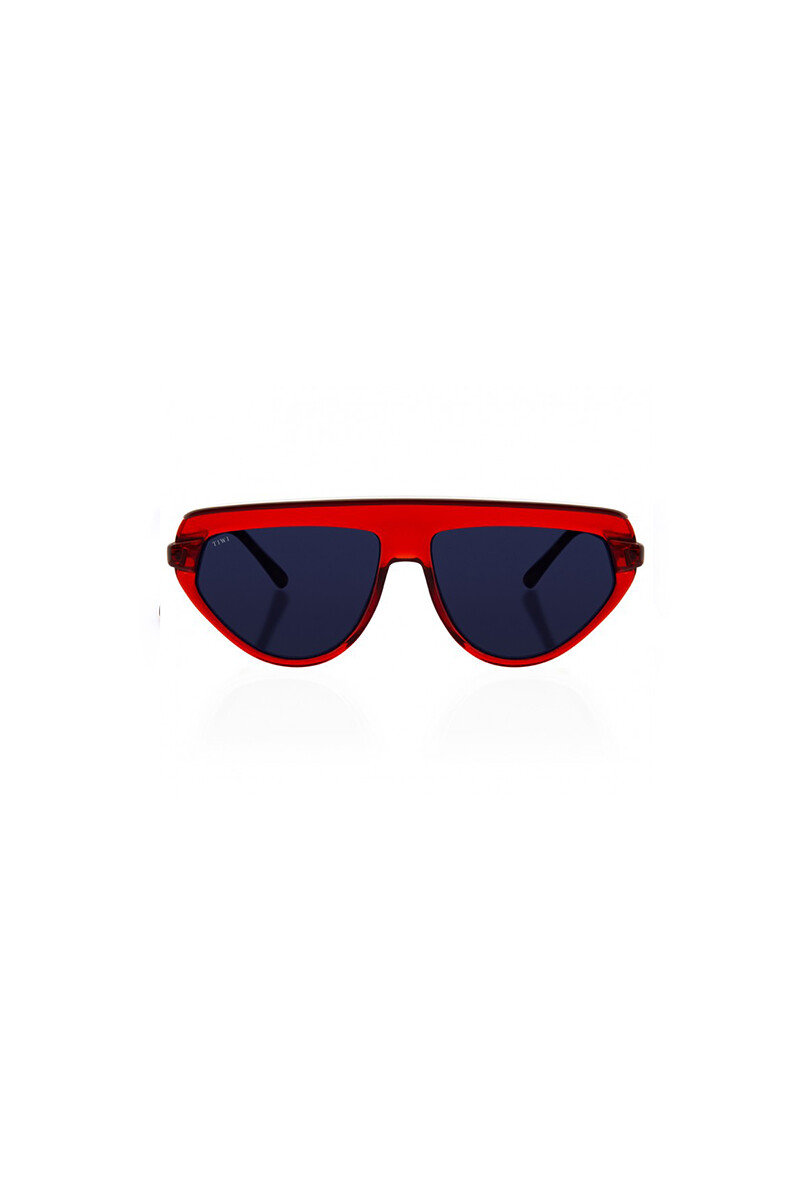 Lentes Tiwi Cannes - Crystal Red With Blue Lenses 