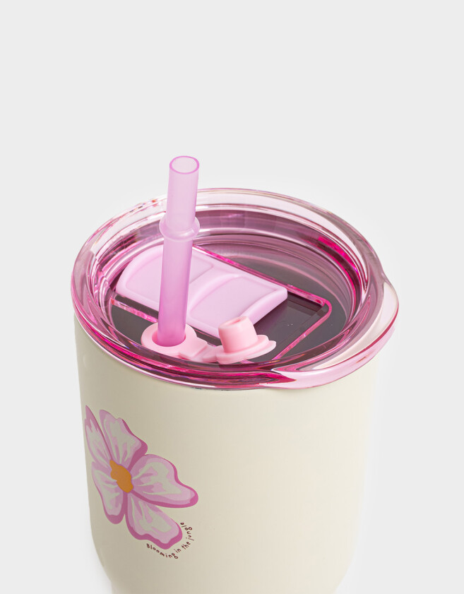 Artículos cocina Vaso Alto De Acero Inoxidable Estampado Con Sorbete - Blanco Crudo