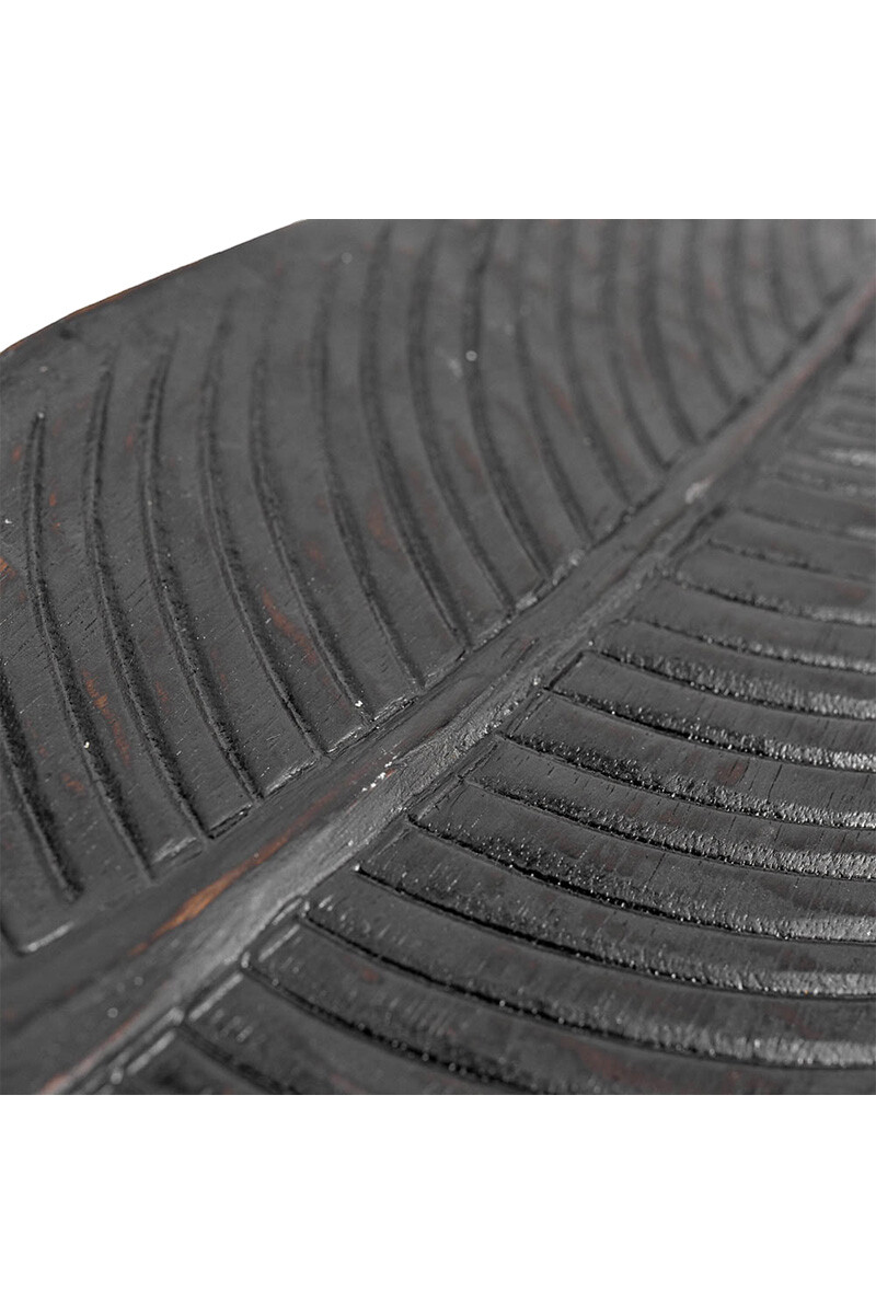 ADORNOS CENTRO DE MESA TROPICAL LEAF BLACK 50X21X3H CM